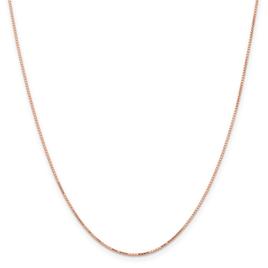 Gold Classics(tm) .95mm. 14kt. Rose Gold Box Chain Necklace