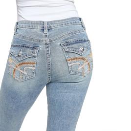 Juniors YMI® Back Pocket Embroidered Bootcut Jeans