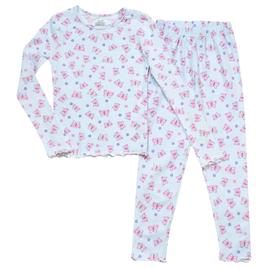 Girls (7-16) René Rofé® 2pc. Butterfly/Flowers Snug Fit Pajamas