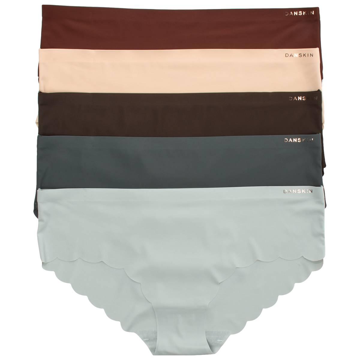 Womens Danskin 5pk. Microfiber Hipster Panties - DS9906-5PKBR