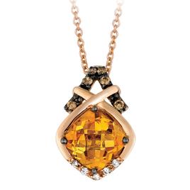 Le Vian(R) Chocolatier(R) Cinnamon Citrine(R) & Diamond Pendant