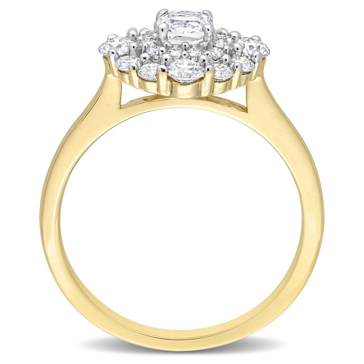 Gemstone Classics™ 10kt. Yellow Gold 1ctw. Moissanite Ring