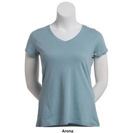 Petite Architect® Short Sleeve Slub V-Neck Tee