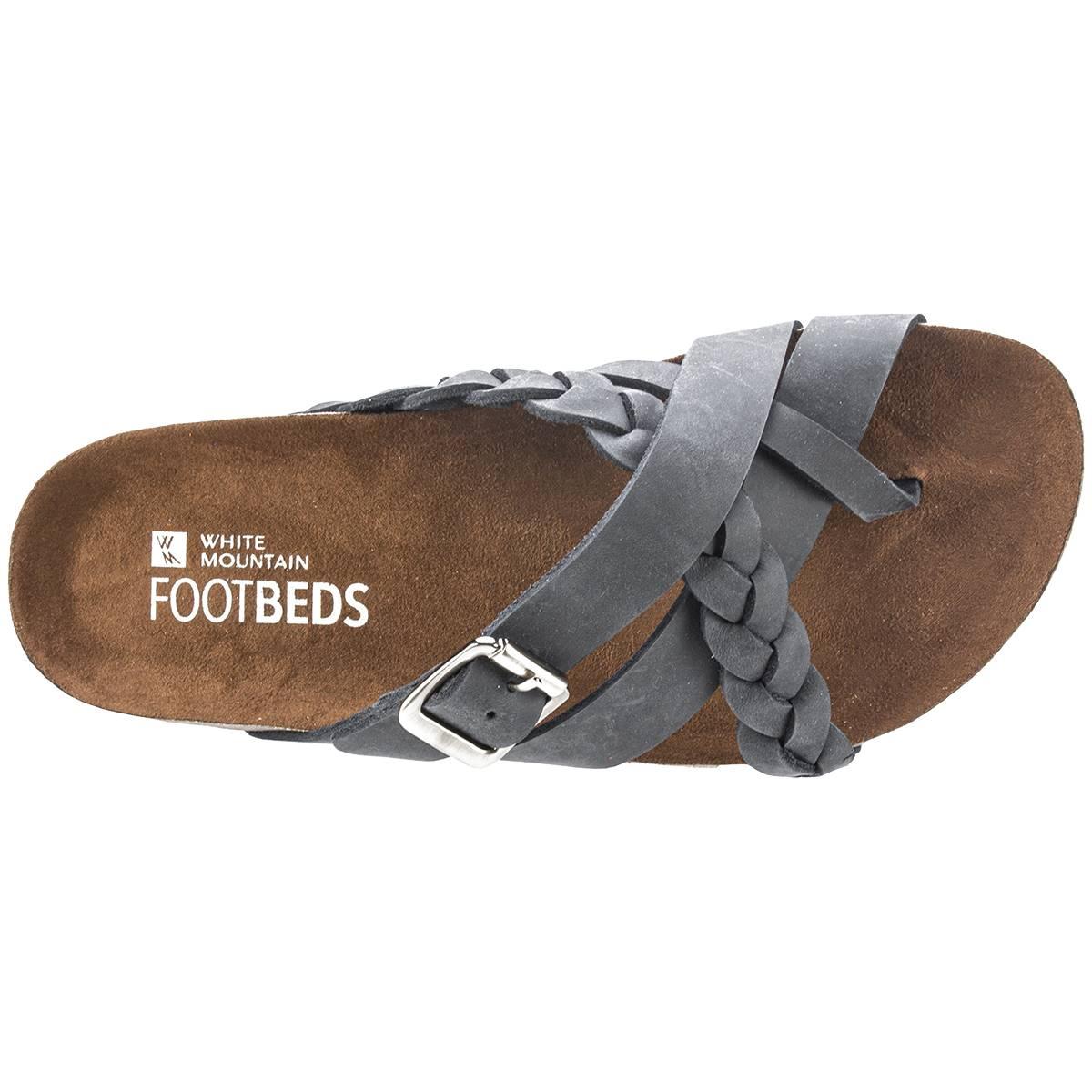 Womens White Mountain Harrington Footbed Slide Sandals