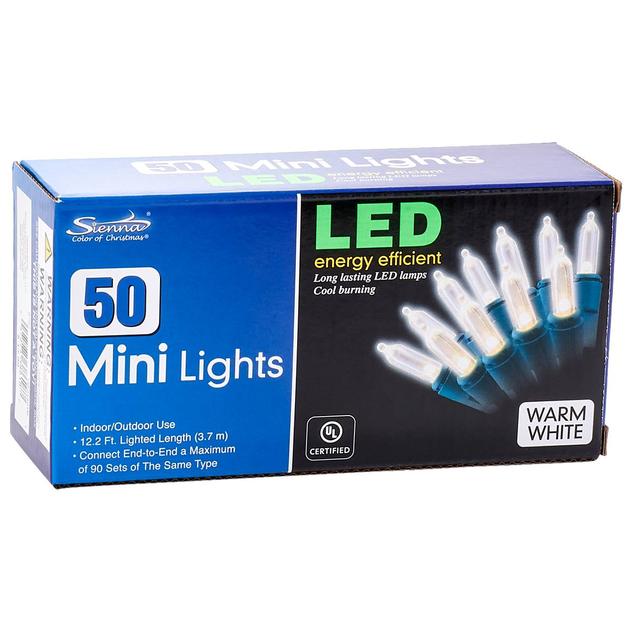 Sienna Warm White 50ct. Incandescent Christmas Lights