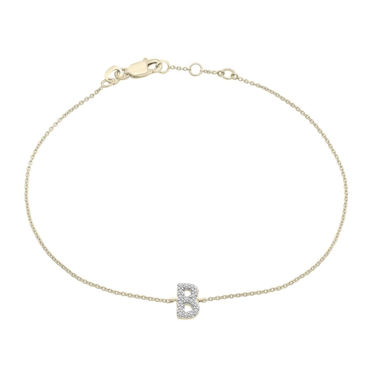 Diamond Classics(tm) 1/20ctw. Diamond Initial B Bracelet