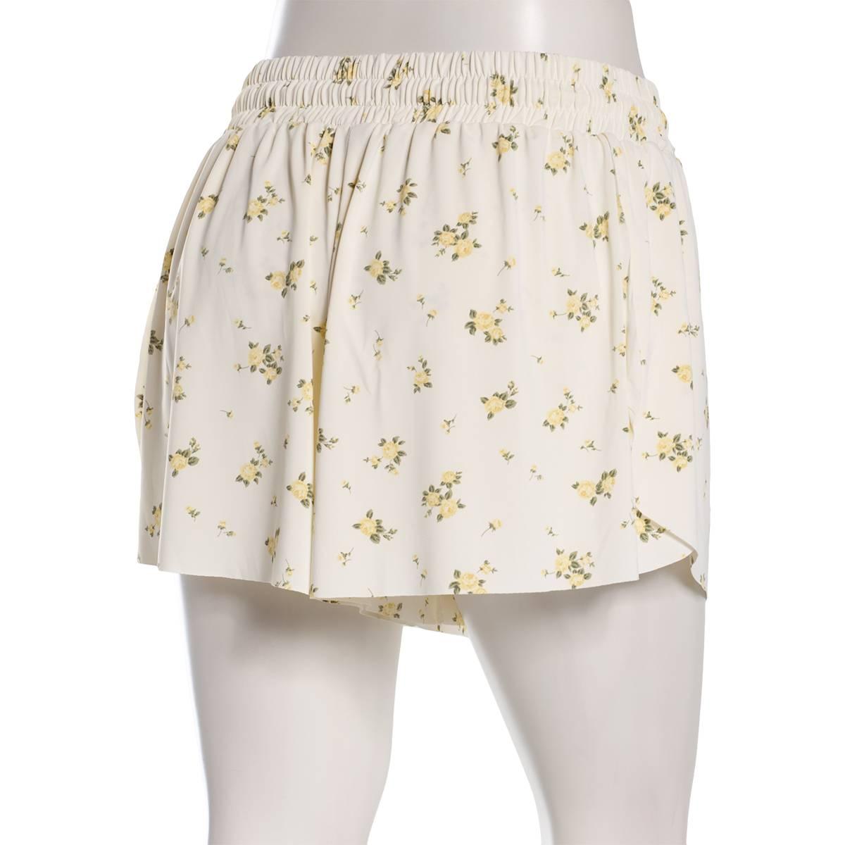 Juniors No Comment Dolphin Shorts w/ Pocket - Yellow