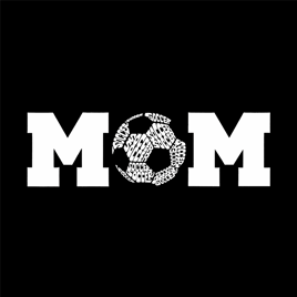 Womens LA Pop Art Soccer Mom Word Art Crewneck Sweatshirt