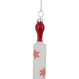 Northlight Seasonal 7.25in. Rolling Pin Glass Christmas Ornament