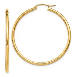 Gold Classics(tm) 14kt. Gold 40mm Tube Hoop Earrings