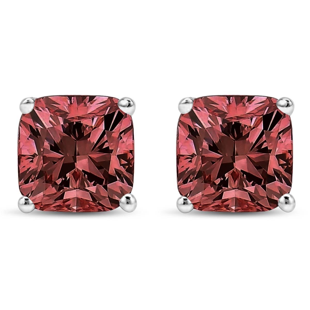 Haus of Brilliance 1/2ct. Lab Grown Pink Diamond Stud Earrings