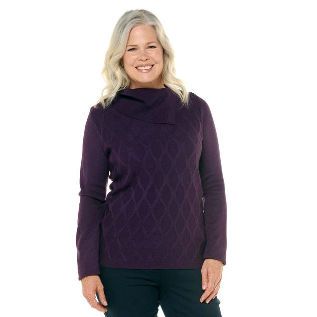 Womens Napa Valley Long Sleeve Diamond Envelope Neck Sweater