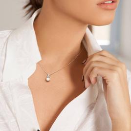 Gemstone Classics™ Freshwater Pearl & Blue Topaz Pendant
