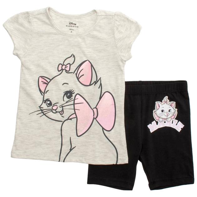 Girls (4-6x) Disney The Aristocats Marie The Cat Bike Short Set