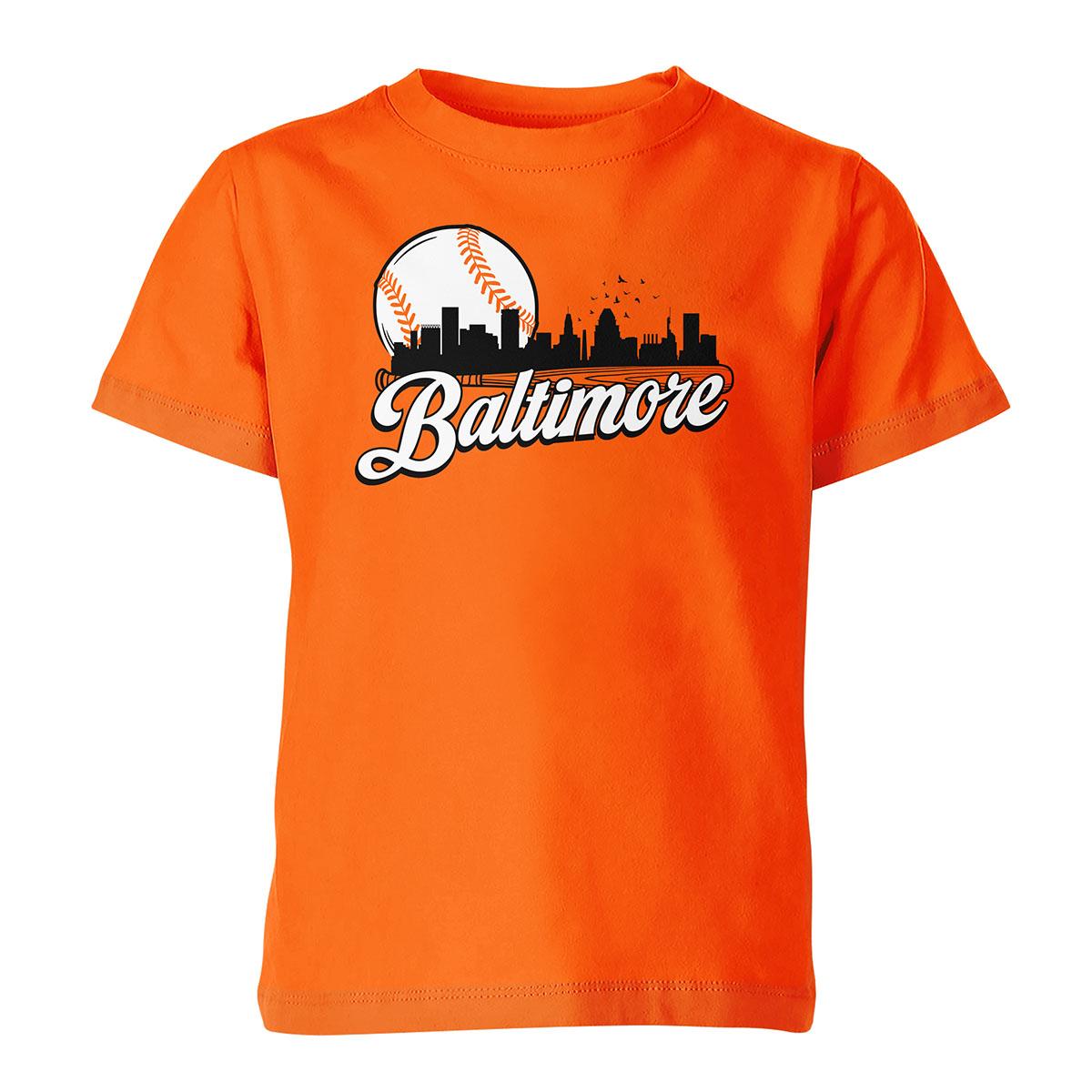 Boys 8-20 Tailgate Baltimore Baseball Skyline Short Sleeve Tee