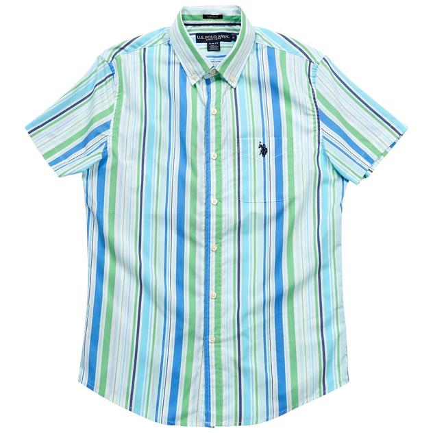 Mens U.S. Polo Assn.® Slim Fit Vertical Stripe Button Down Shirt