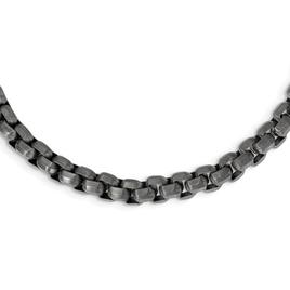 Mens Gentlemens Classics(tm) Gunmetal IP-Plated Box Chain Necklace