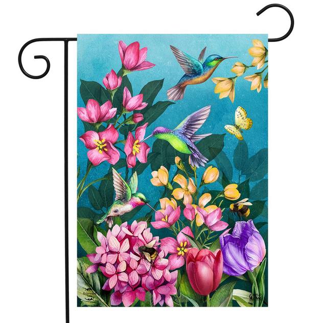 Briarwood Lane Spring Time Hummingbirds Garden Flag