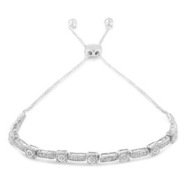 Haus of Brilliance 1/4ctw. Diamond Adjustable Bolo Bracelet
