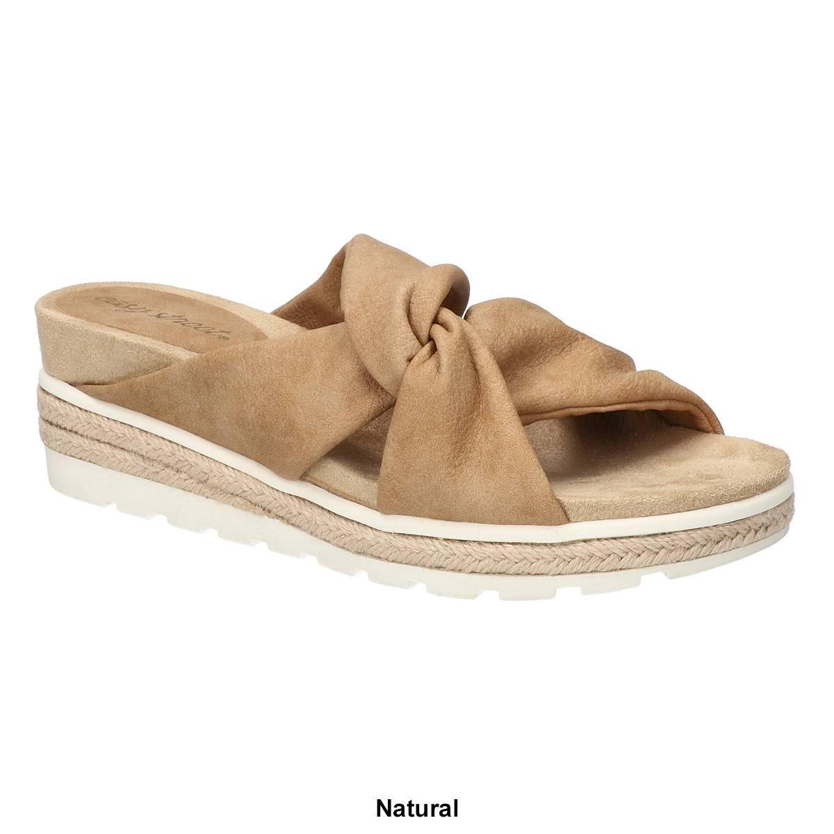 Womens Easy Street Ja Knotted Wedge Slide Sandals