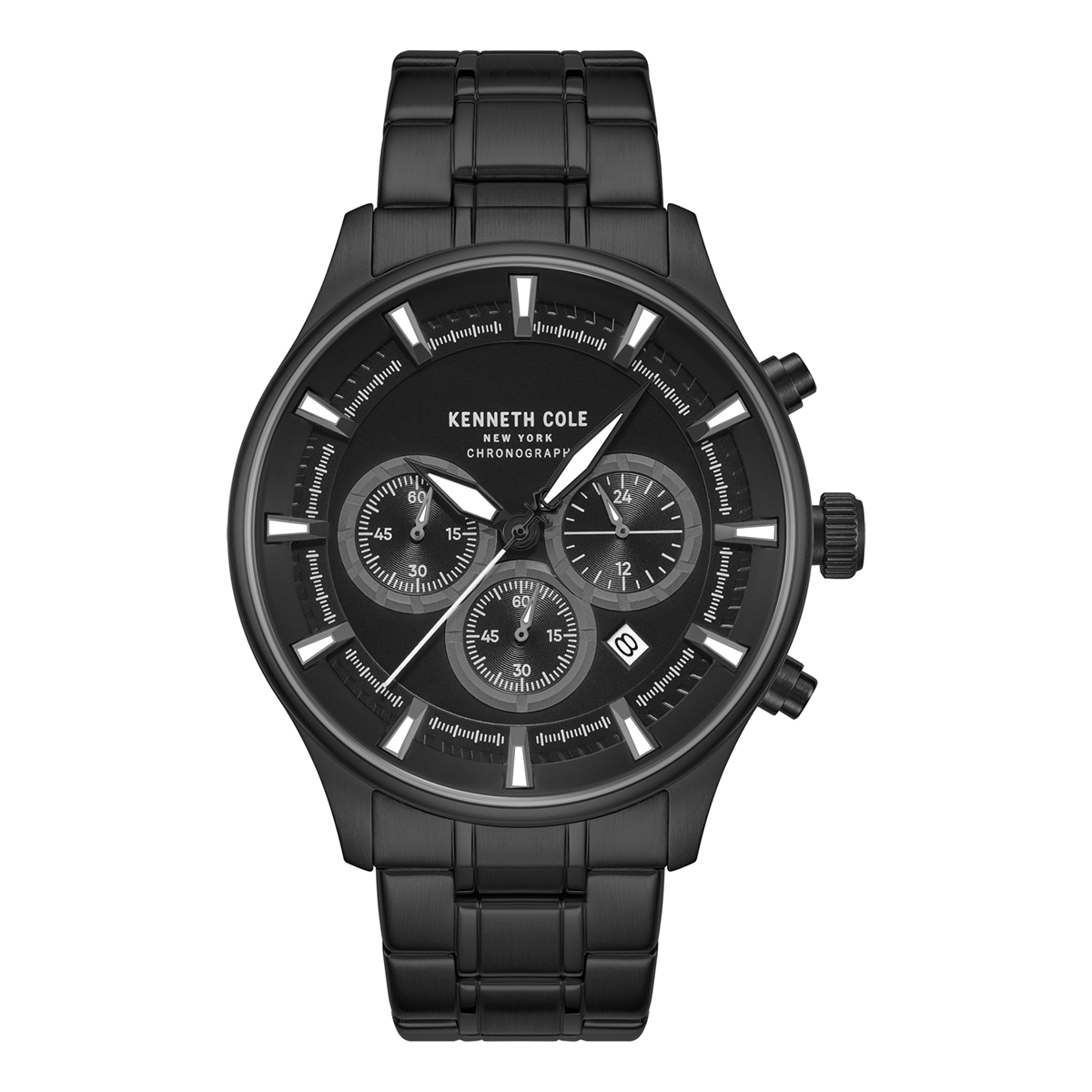 Mens Kenneth Cole New York(R) Chronograph Black Watch-KCWGI0058402