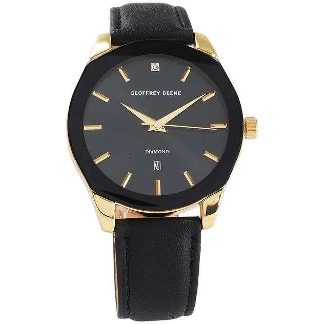 Mens Geoffrey Beene® Diamond Dial Watch - GBA0009GD