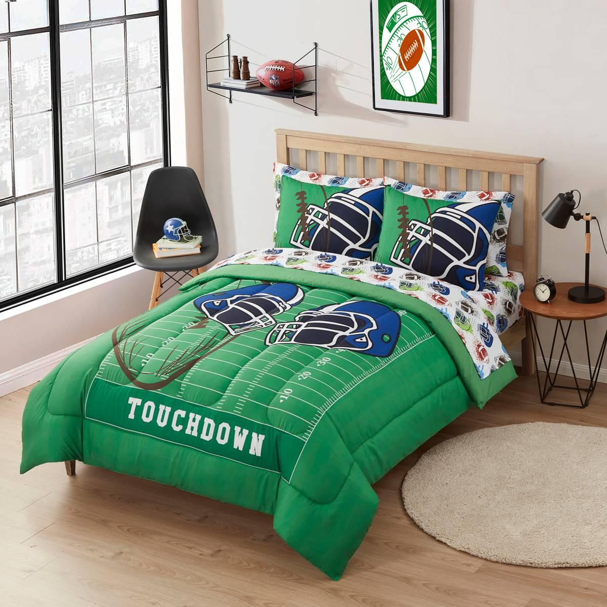 Sweet Home Collection Kids Football 7pc. Bed In A Bag Set