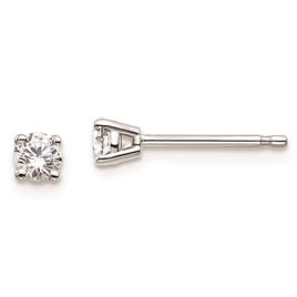 Pure Fire 14kt. White Gold 4-Prong 1/4ctw. Diamond Stud Earrings