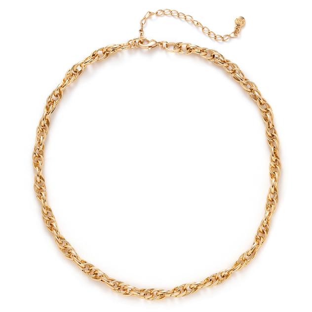 Wearable Art Gold Tone Loose Rope Chain Necklace