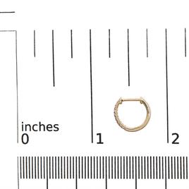 Haus of Brilliance 10kt. Gold 1/10ctw. Diamond Huggy Earrings