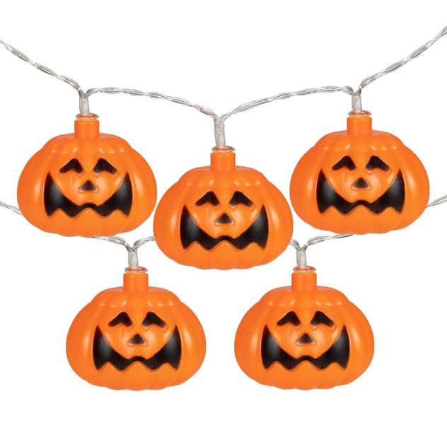 Northlight 10ct. LED Jack-O-Lantern Halloween Light Set