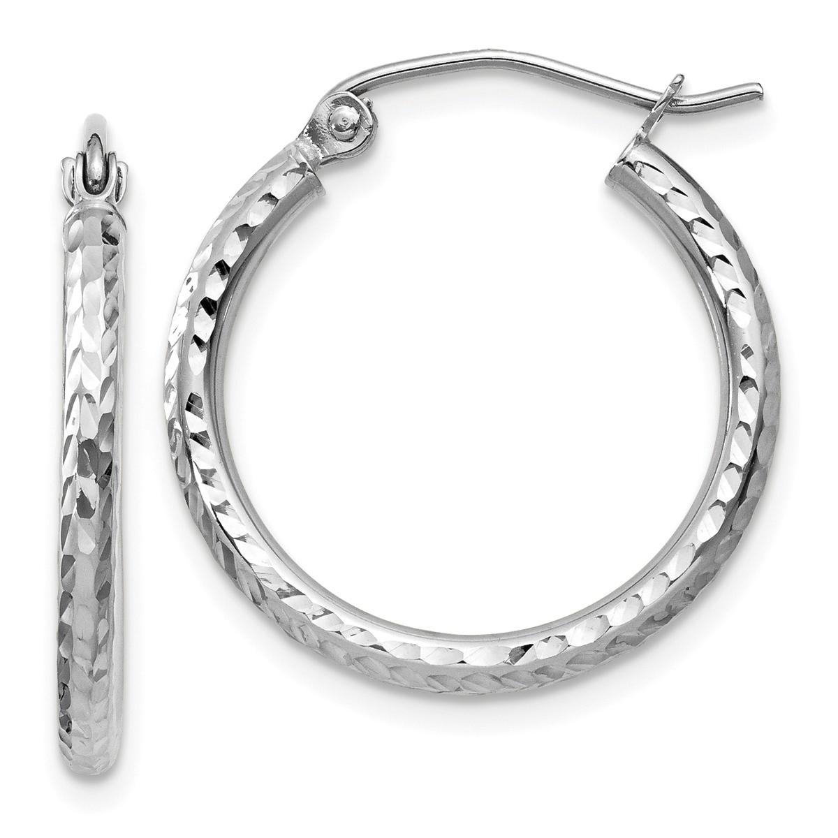 Gold Classics(tm) 14kt. White Gold 20mm Tube Hoop Earrings
