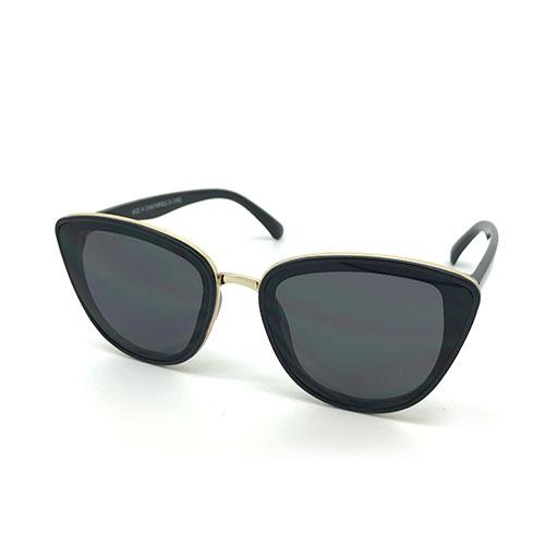 Womens Fanta Eyes Cat Eye Sunglasses w/ Metal Inlay