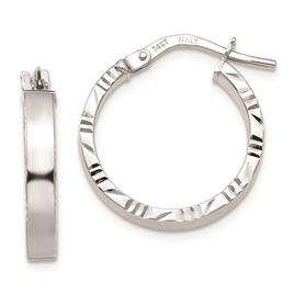 Gold Classics(tm) 14kt. White Gold 20mm Hoop Earrings