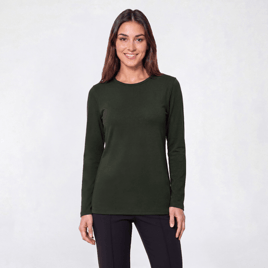 Petite Preswick & Moore(R) Long Sleeve Crew Neck Tee
