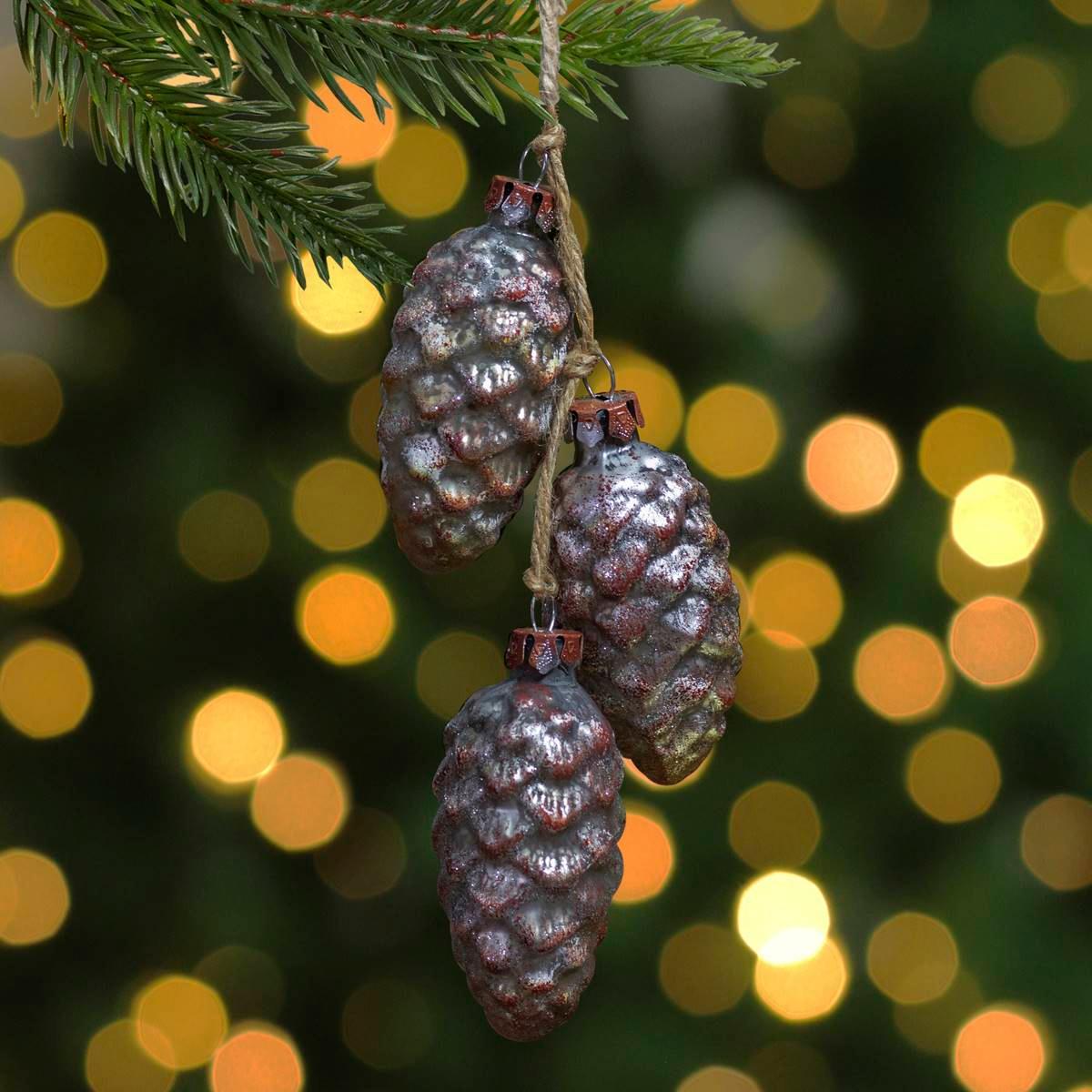Northlight Seasonal Rust Mercury Christmas Pine Cone Ornament