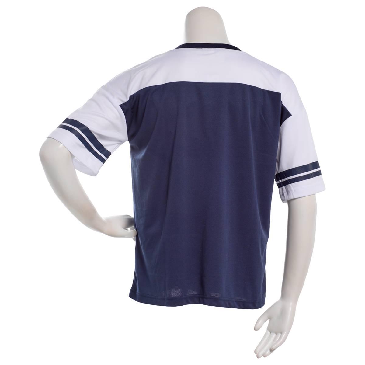 Juniors Derek Heart Mesh Oversized Boxy Football Tee