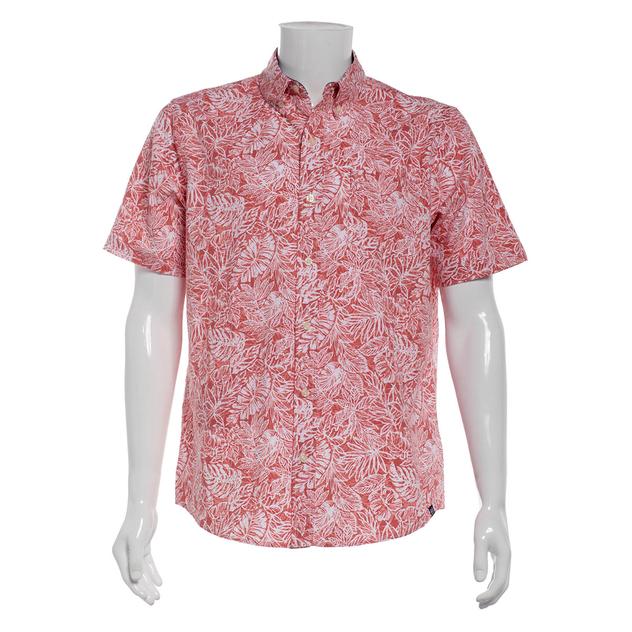 Mens Chaps Seersucker Button Down Shirt - Cardinal