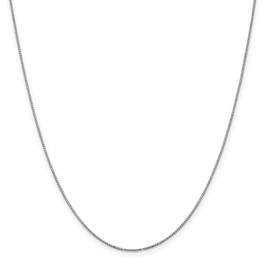 Gold Classics(tm) .90mm. White Gold Box Necklace with Spring