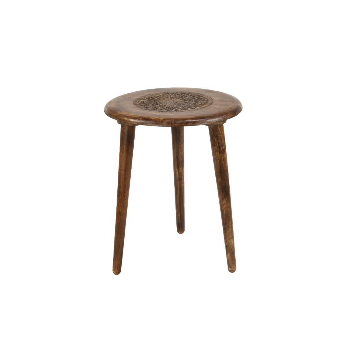 9th & Pike(R) Brown Wood Traditional Accent Table