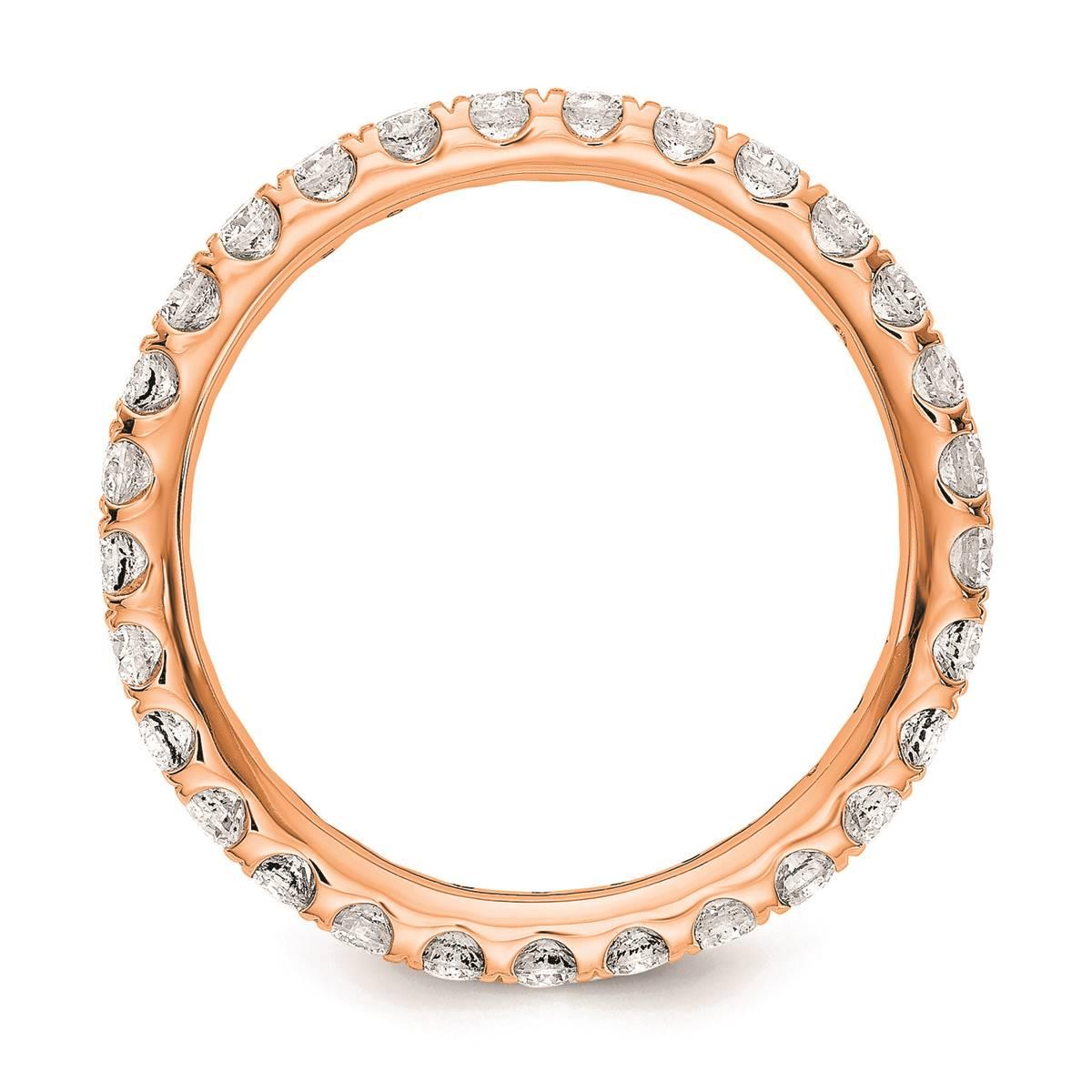 Pure Fire 14kt. Rose Gold Lab Grown Diamond Eternity Wedding Band