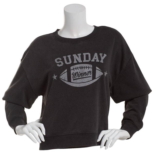 Juniors No Comment Sunday Football Crewneck Sweatshirt
