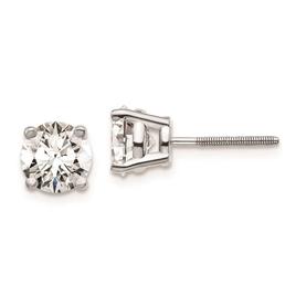Pure Fire 14kt White Gold 2ctw. Certified Diamond Screw Earrings