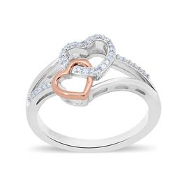 Nova Star(R) 1/10ctw. Lab Grown Diamond Twin Heart Promise Ring