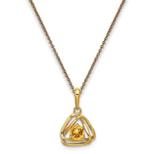 Gemstone Classics™ 14kt. Yellow Gold Citrine Pendant Necklace