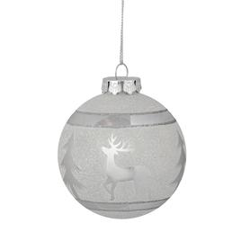 Northlight Seasonal Reindeer Glass Christmas Ball Ornament