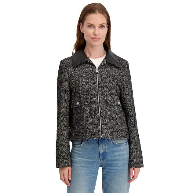 Womens Laundry By Shelli Segal Single Breasted Faux Wool Coat