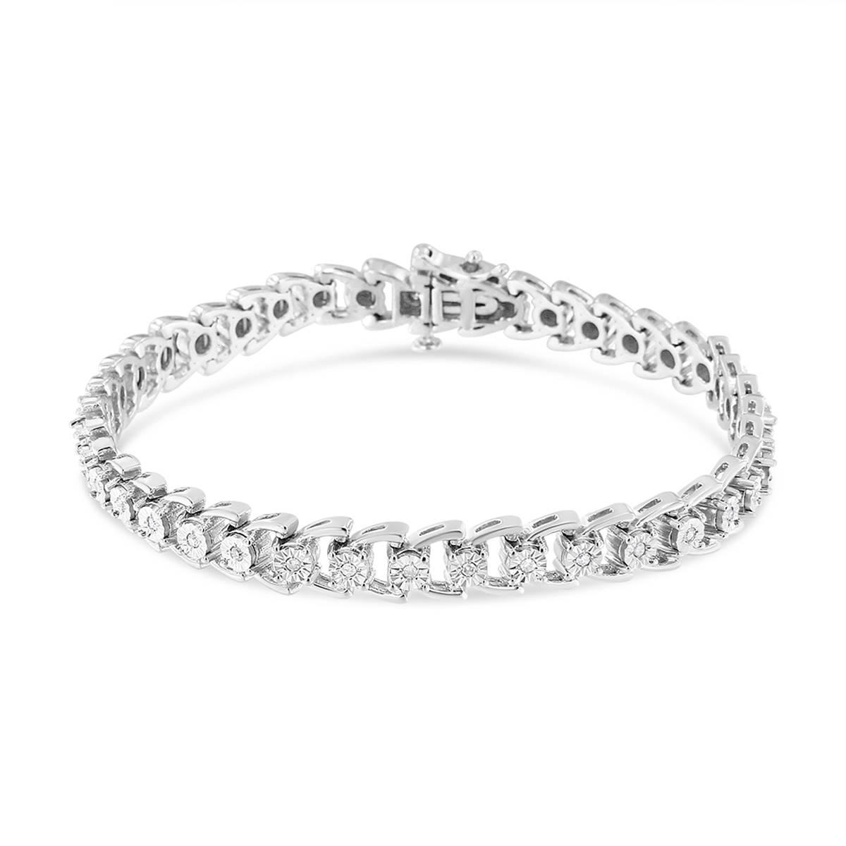 Haus of Brilliance 1/4ctw. Diamond Linked Composite Line Bracelet