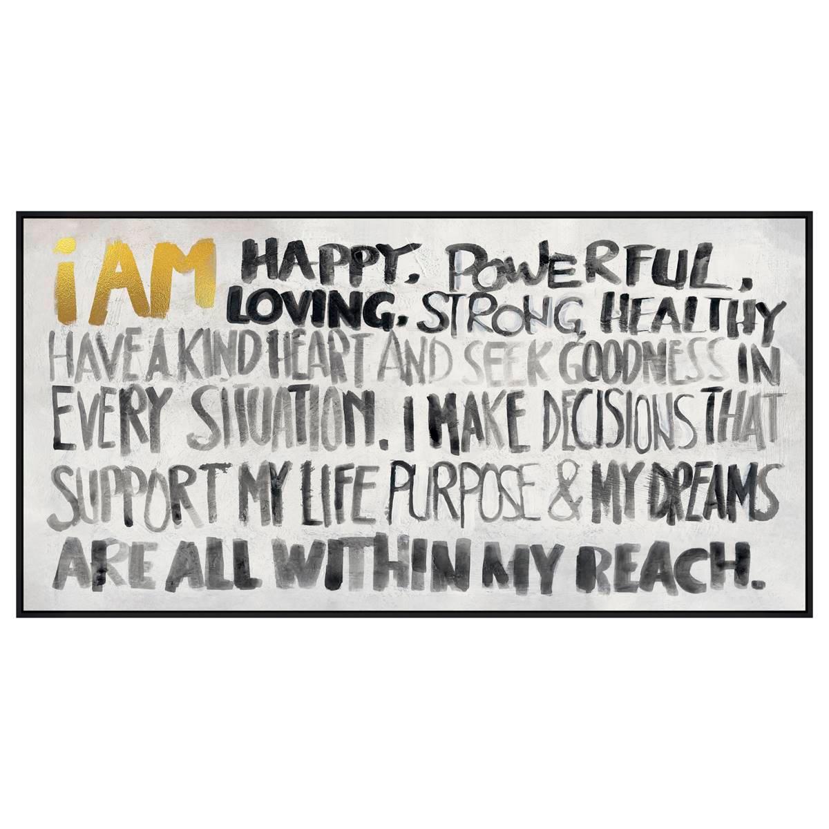 Artisan Home I Am Graffiti Canvas Wall Decor