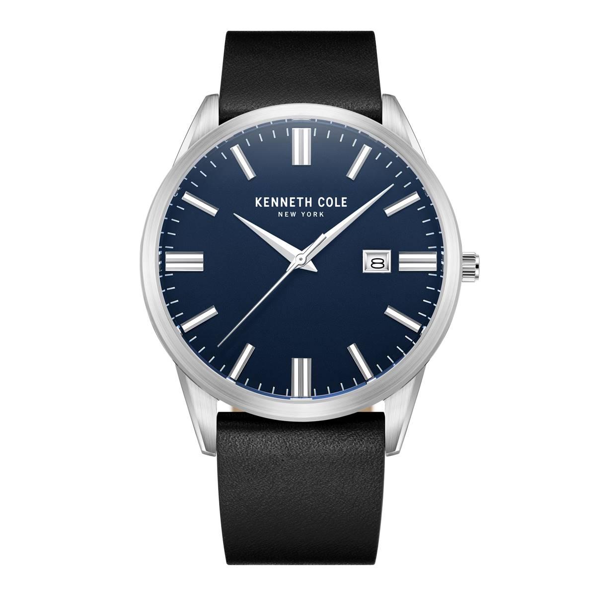 Mens Kenneth Cole(R) New York Black/Blue Dial Watch - KCWGB2233601